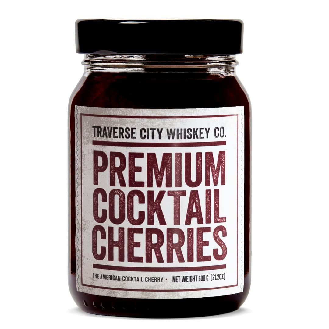 Traverse City Whiskey Co. Premium Cocktail Cherries (21.2oz / 600g) | Cocktails & Desserts | All ... | Amazon (US)