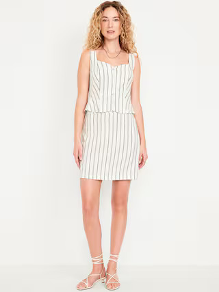 High-Waisted Linen-Blend Mini Skirt | Old Navy | Old Navy (US)