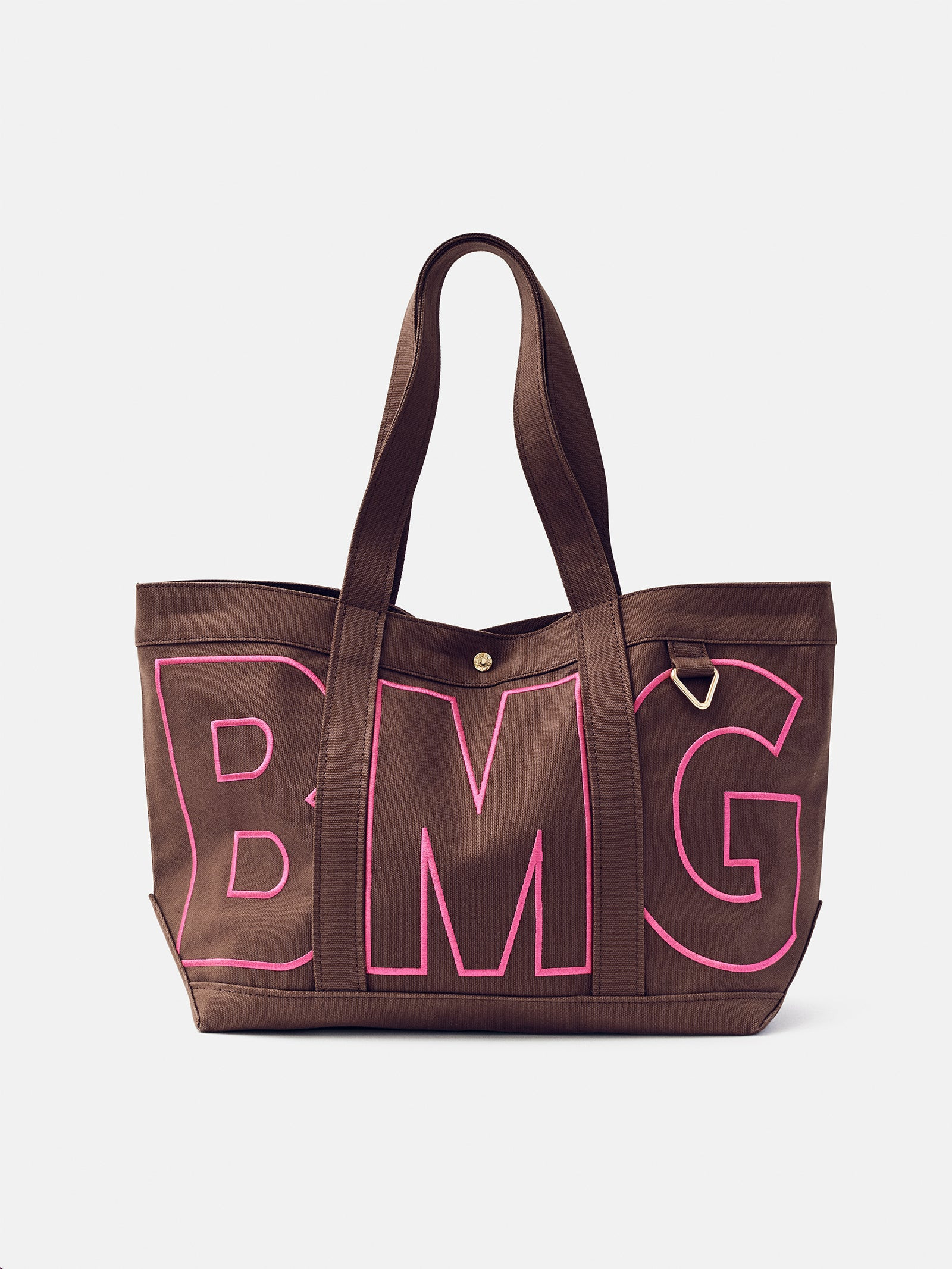Solid Custom Alpha Tote - Chocolate Brown | BaubleBar