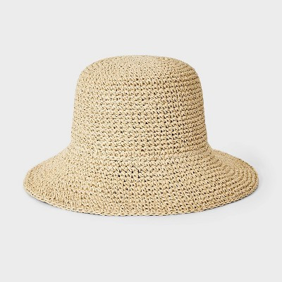 Straw Crochet Bucket Hat - Universal Thread™ Natural L/XL | Target