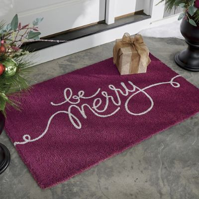 Be Merry Coir Door Mat | Grandin Road