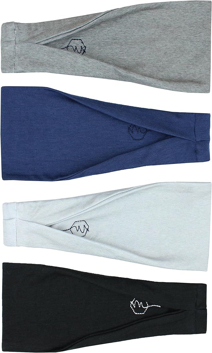 Maven Thread Women's No-Slip Sweat-Wicking Headband for Exercise and Yoga, 4-Pack (Basics) | Amazon (US)