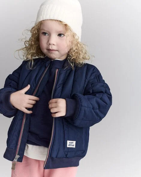 Otter Avenue Toddler Boys Quilted Bomber Jacket - Navy 12M Navy | Carter's Inc