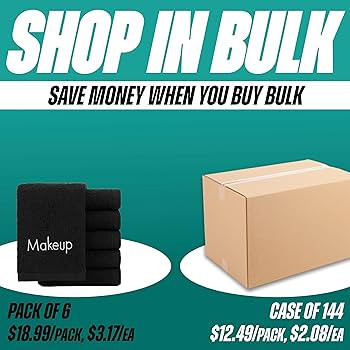 Arkwright Makeup Remover Wash Cloth - (Pack of 6) 100% Cotton Soft Quick Dry Fingertip Face Towel... | Amazon (US)