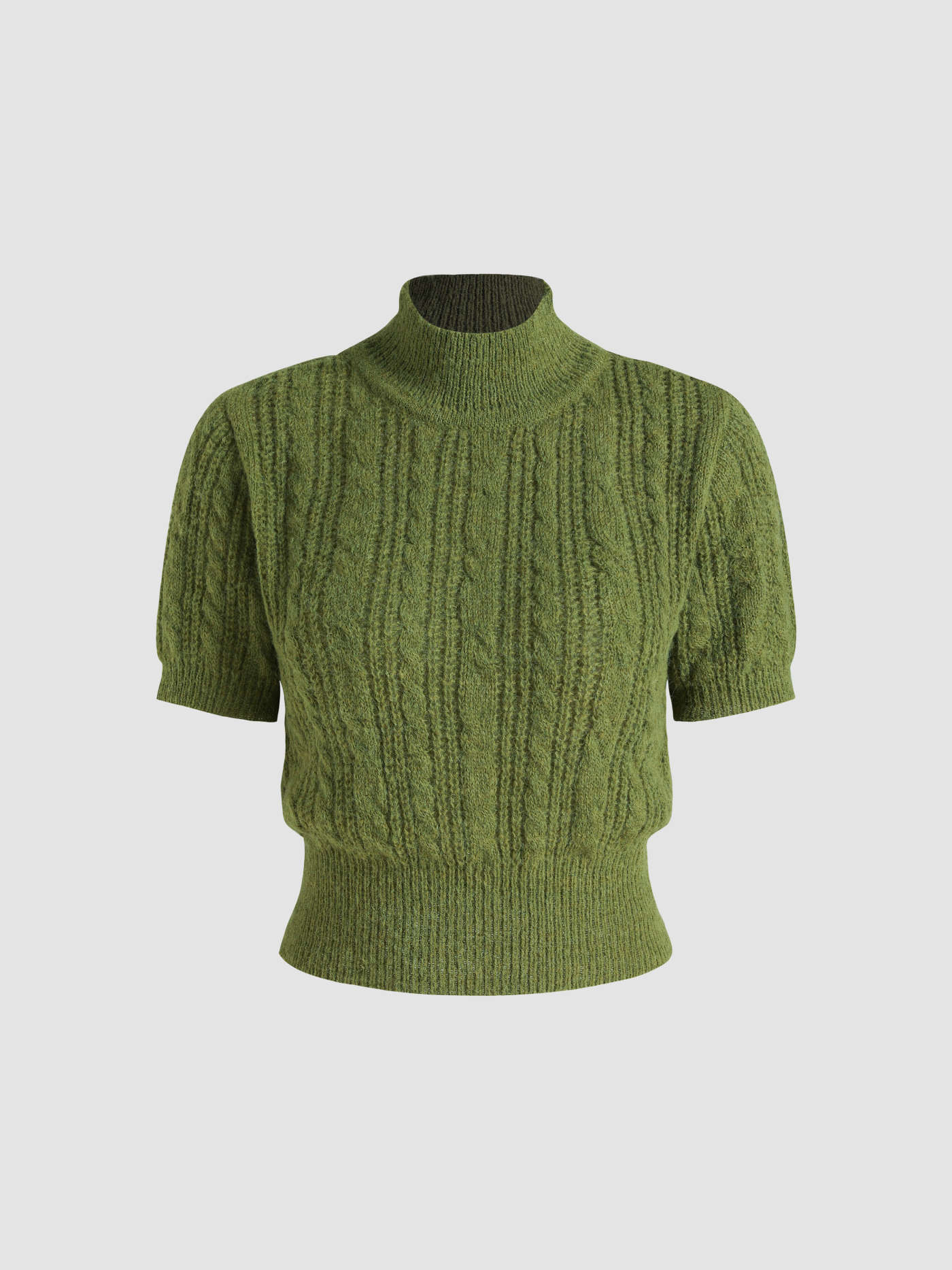 Wool-blend Texture High Neck Sweater | Cider