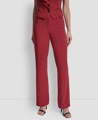 Women's Modern Fit Mid-Rise Trousers | Macy's