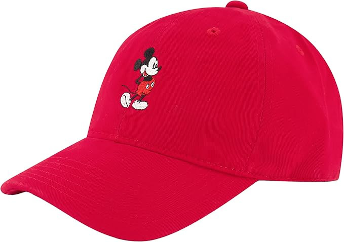 Concept One Disney Mickey Mouse Embroidered Cotton Adjustable Dad Hat with Curved Brim | Amazon (US)
