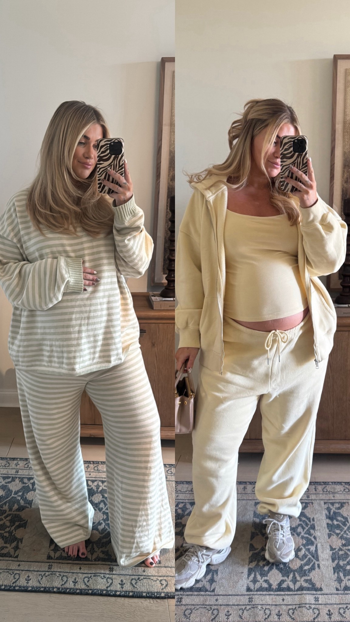 Two recent fits for the bump💛

Stripes- XL top, Large pants 
Yellow- Large tank, XL pants & zip up 

#LTKSaleAlert #LTKBump
