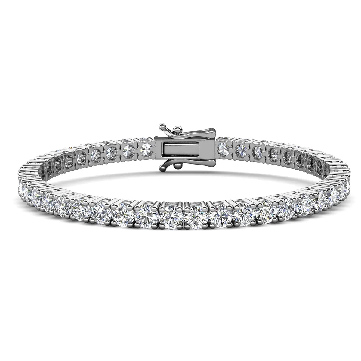 Cate & Chloe Kaylee 18k White Gold Plated Tennis Bracelet with Simulated Diamond, Gift for Women ... | Walmart (US)