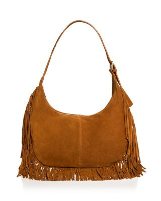 Aqua Large Fringed Suede Hobo Bag - Exclusive | Bloomingdale's (US)