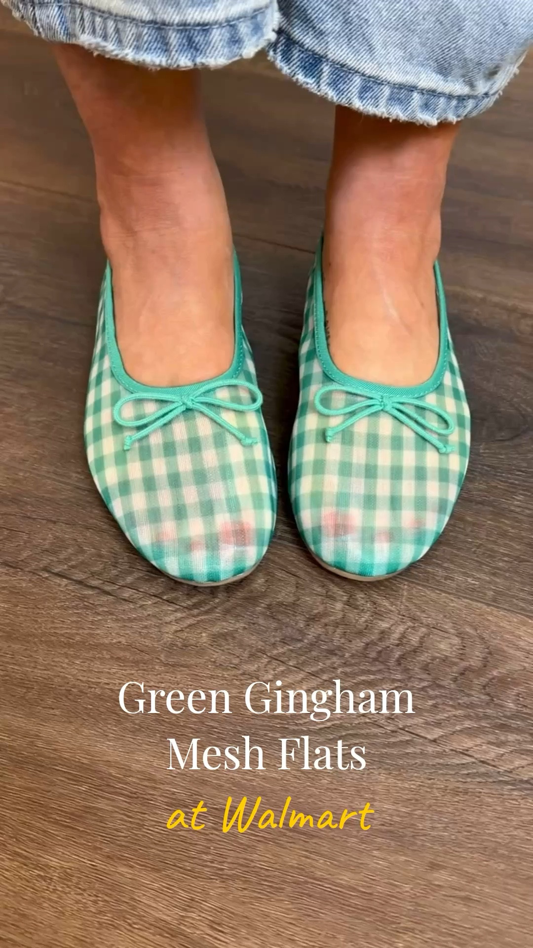 I LOVE THESE!! The comfiest blue/green gingham mesh flats from Walmart! The perfect shoe for spring! 

#LTKSeasonal #LTKWorkwear #LTKootd