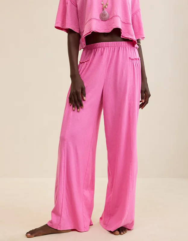 Aerie Happiest Wide Leg Trouser | Aerie