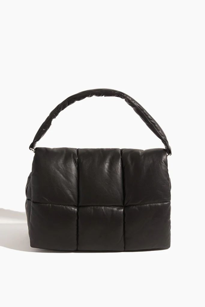 Wanda Faux Leather Clutch Bag in Black | Hampden Clothing
