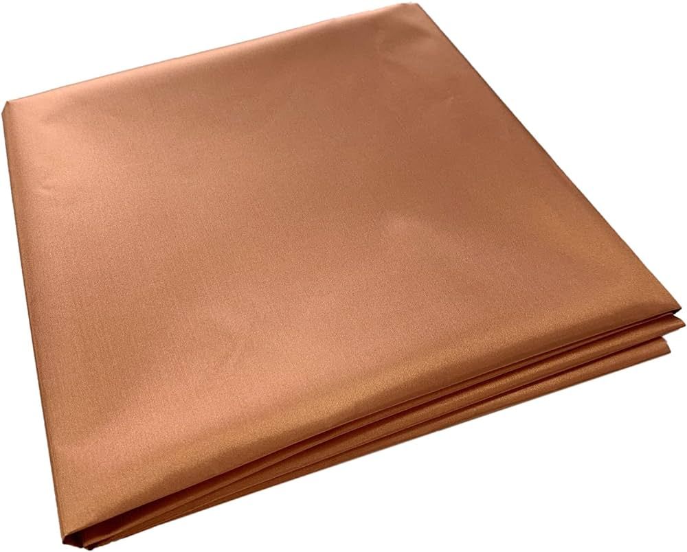 Pure Copper Faraday Fabric EMF Protection Fabric Shielding RF & LF Electromagnetic Fields Gold Co... | Amazon (US)