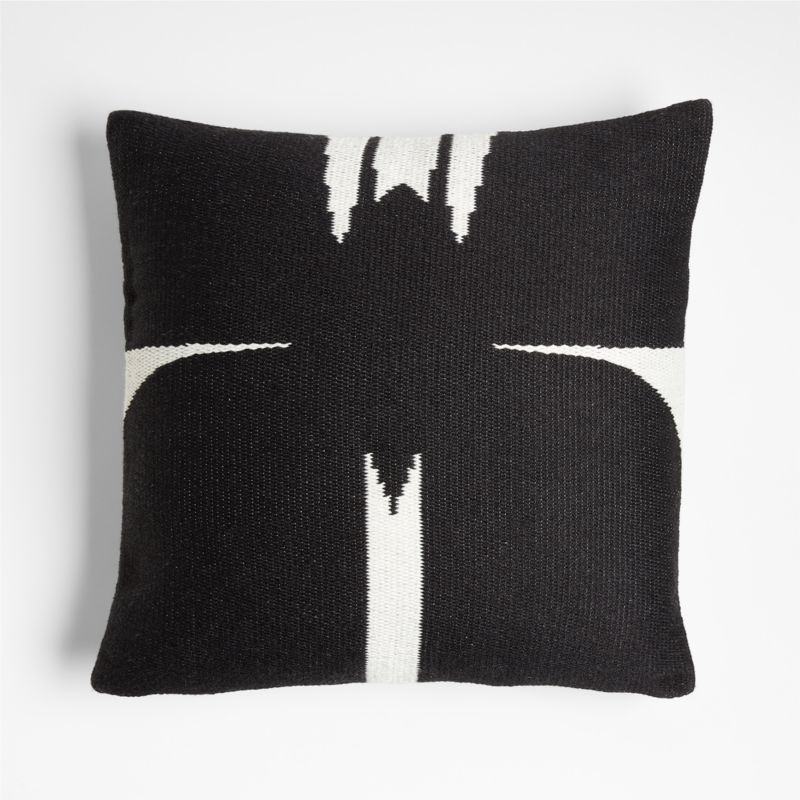 Sentry 20"x20" Black Butterfly Outdoor Throw Pillow by Lucia Eames + Reviews | Crate & Barrel | Crate & Barrel