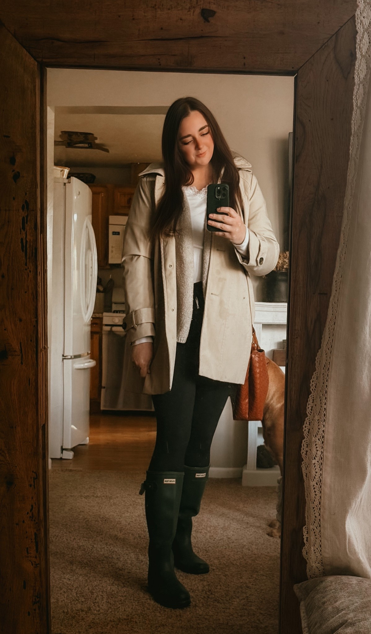 Hunter boots in March means you are technically ready for spring even if spring is not ready for you. Trench coat, lace top, and the kind of bag that makes you feel put together no matter where the day takes you. This is the uniform.​​​​​​​​​​​​​​​​

#LTKSeasonal #LTKvlog #LTKSpringSale