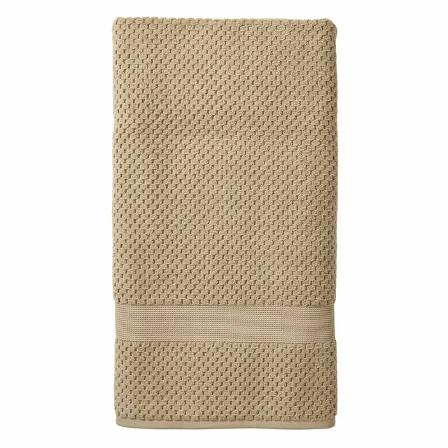 Better Homes & Gardens Signature Soft Popcorn Texture Bath Sheet, Almond Biscuit | Walmart (US)
