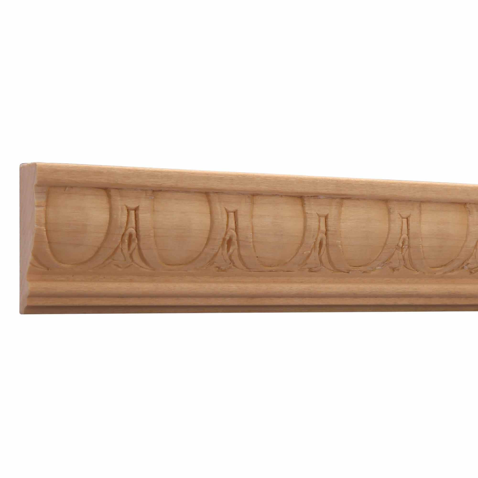 Ornamental Mouldings 27/32-in x 2-1/4-in x 8-ft Unfinished White hardwood 1692 Chair Rail Moulding in Brown | 1691-8FTWHW | Lowe's