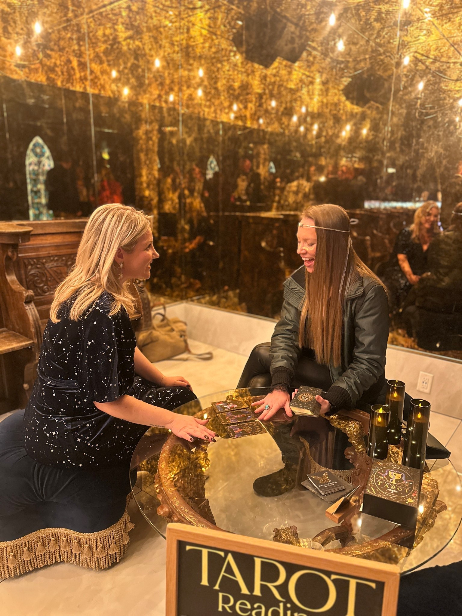 Cosmic star dress for my tarot reading, celestial event! Got compliments on this navy blue velvet wrap dress with silver stars on it all night! It really is perfect for a celestial moment, or to wear for New Year’s Eve or your birthday! 

#LTKGiftGuide #LTKMidsize #LTKHoliday