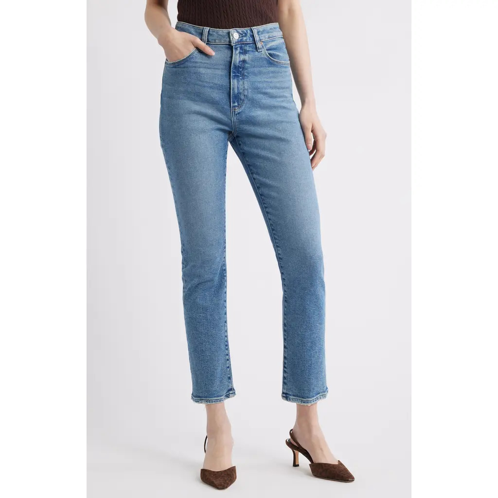 PAIGE Billy High Waist Straight Leg Jeans in Siena at Nordstrom, Size 32 | Nordstrom