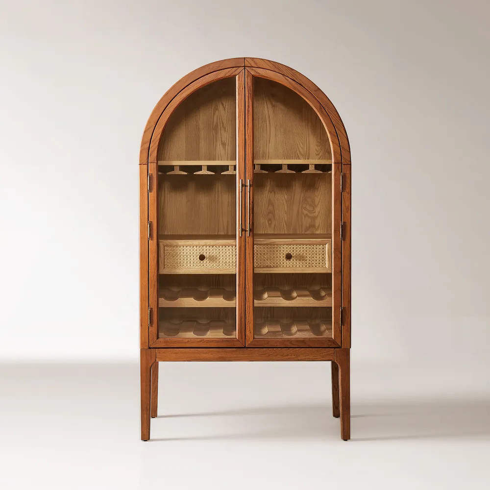 Valborg 36" Oak Bar Cabinet | Hernest