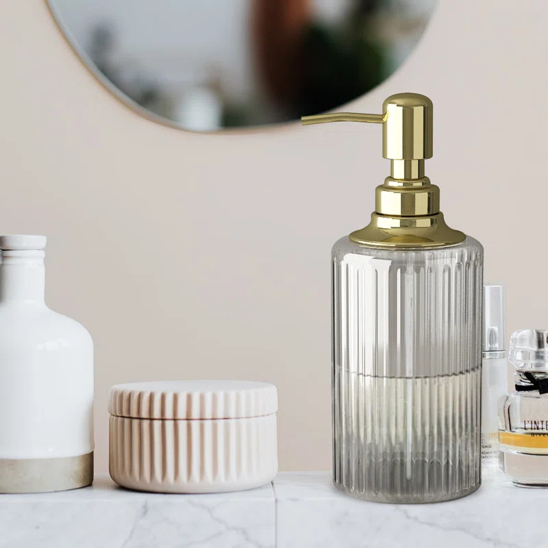 Duffy Plated Steel Liquid Soap Dispenser | Wayfair North America