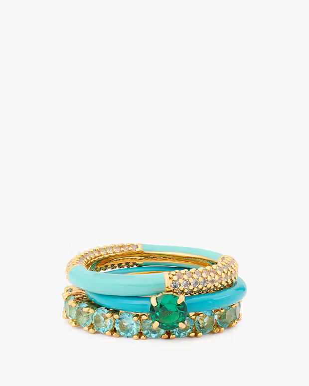 Hint Of Shimmer Stacking Ring Set | Kate Spade (US)