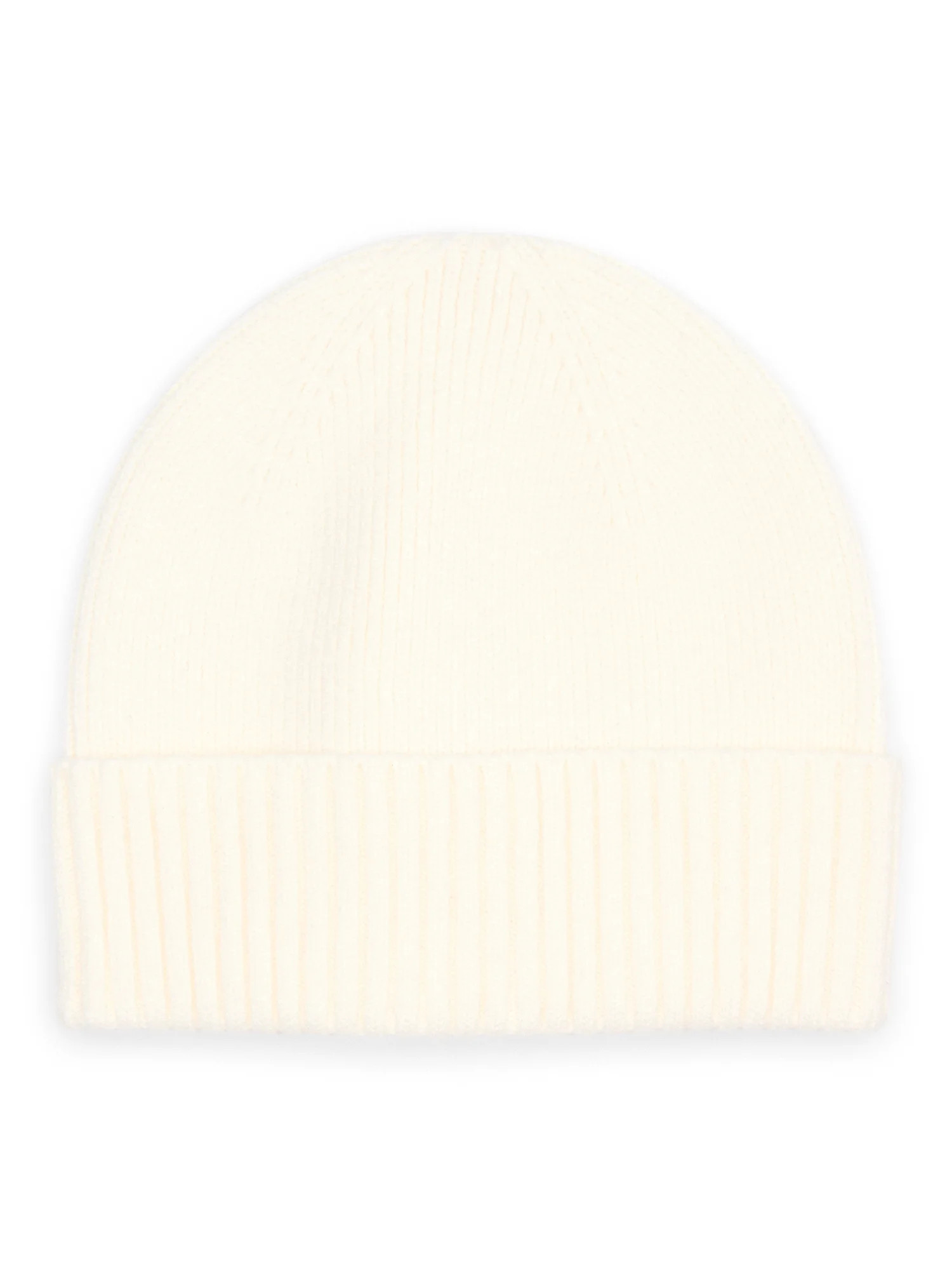 Time and Tru Women's Ribbed Beanie, Winter White | Walmart (US)