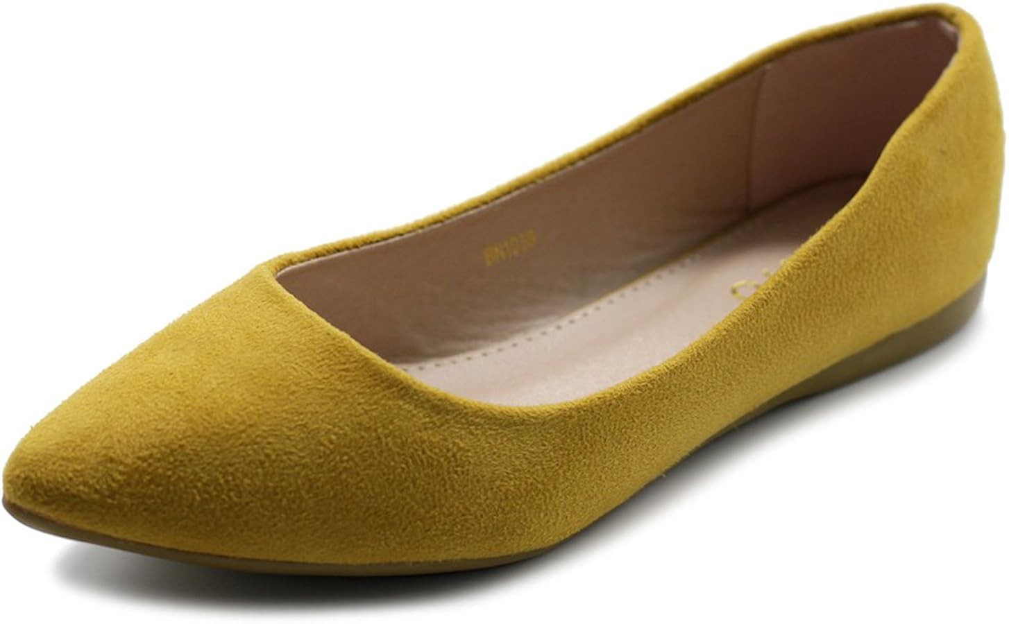 Ollio Women's Ballet Comfort Light Faux Suede Multi Color Shoe Flat | Amazon (US)