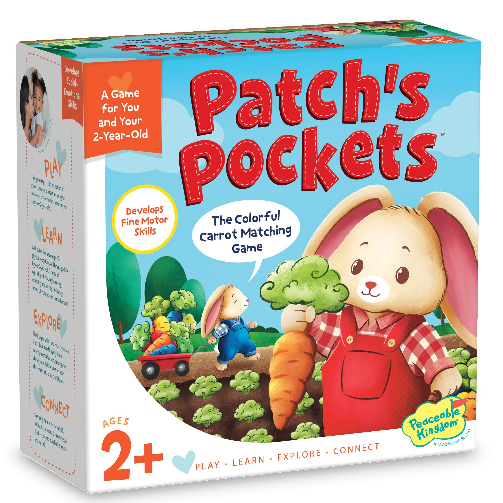 Peaceable Kingdom Patch's Pockets Color Matching Game for Toddlers - Fun Bunny & Carrot Game - De... | Amazon (US)