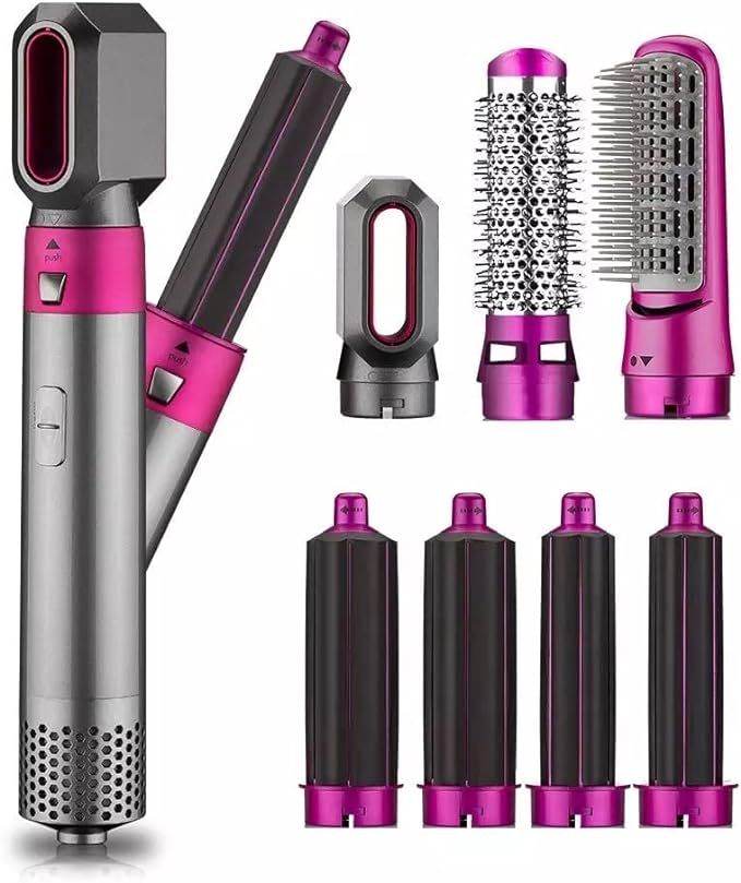 Hair Dryer Brush 7 in 1 Professional, Automatic Ceramic Rotating Hair Curler, hot Hairbrush Lasti... | Amazon (US)