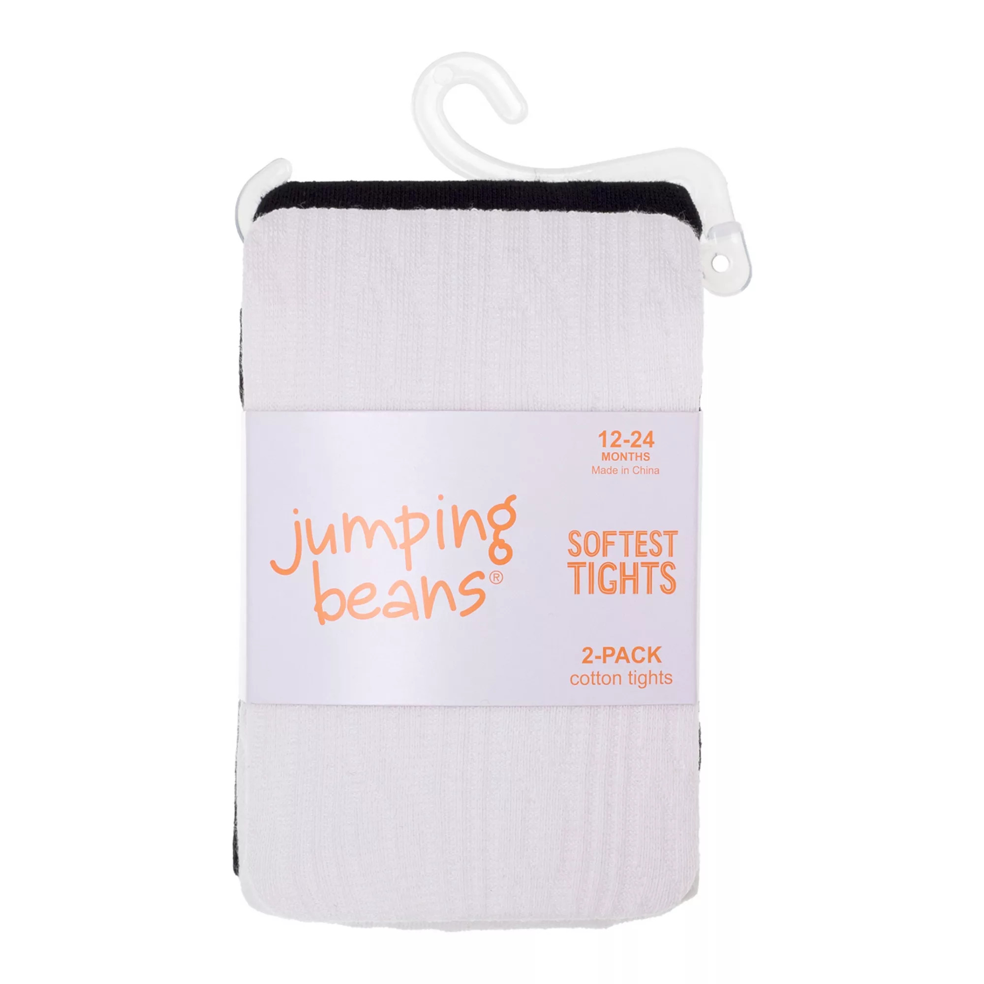 Baby & Toddler Girl Jumping Beans® 2-Pack Black & White Softest Tights | Kohl's