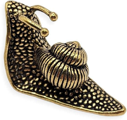 Avivni Brass Mini Snail Statue & Garden Ornament, Plant Pot Decor, Antique Vintage Brass Look for... | Amazon (US)