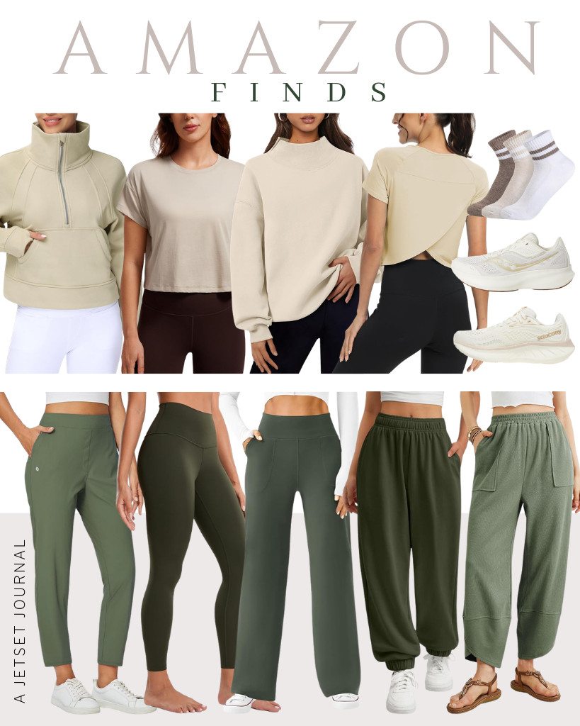 Looking for Amazon Athleisure finds? Perfect! This collection includes a Mippo cropped split-back shirt and Trendy Queen sweatshirt, both perfect for trendy athleisure looks. I also found ATHMILE lounge pants and lightweight baleaf pants that pair perfectly with these tops. You can also find Saucony sneakers and ANT21T Antrop socks for a sporty finish. Plus, a few more Amazon activewear, loungewear, casual outfits, workout clothes, and everyday athleisure finds! 

 #LTKSeasonal #LTKSaleAlert #LTKTravel