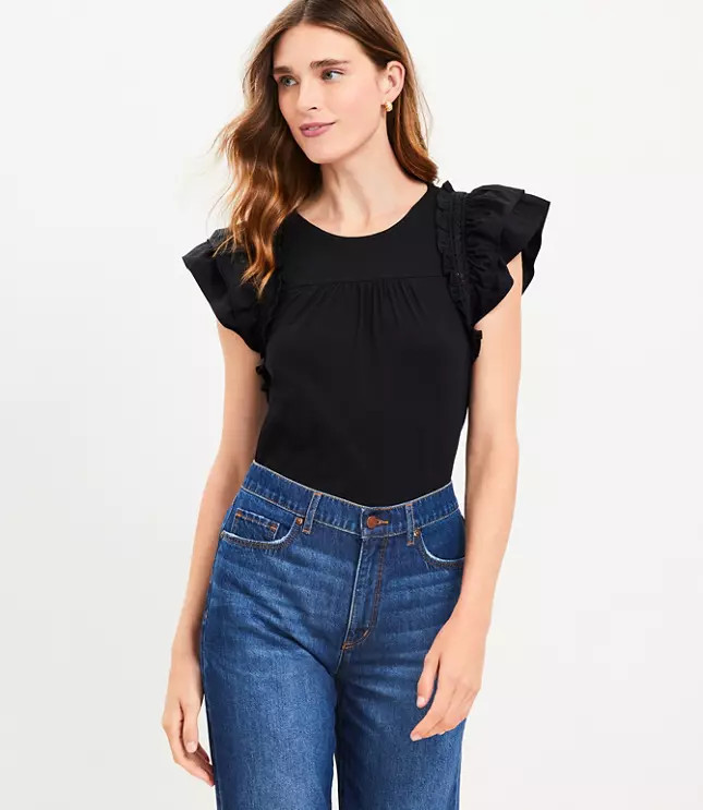 Crinkle Jacquard Off The Shoulder Top | LOFT