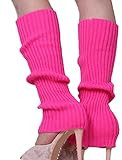 Ewanda store Women 80s Ribbed Leg Warmers Knitted Wool Crochet Long Boot Socks for Party Dance Sp... | Amazon (US)