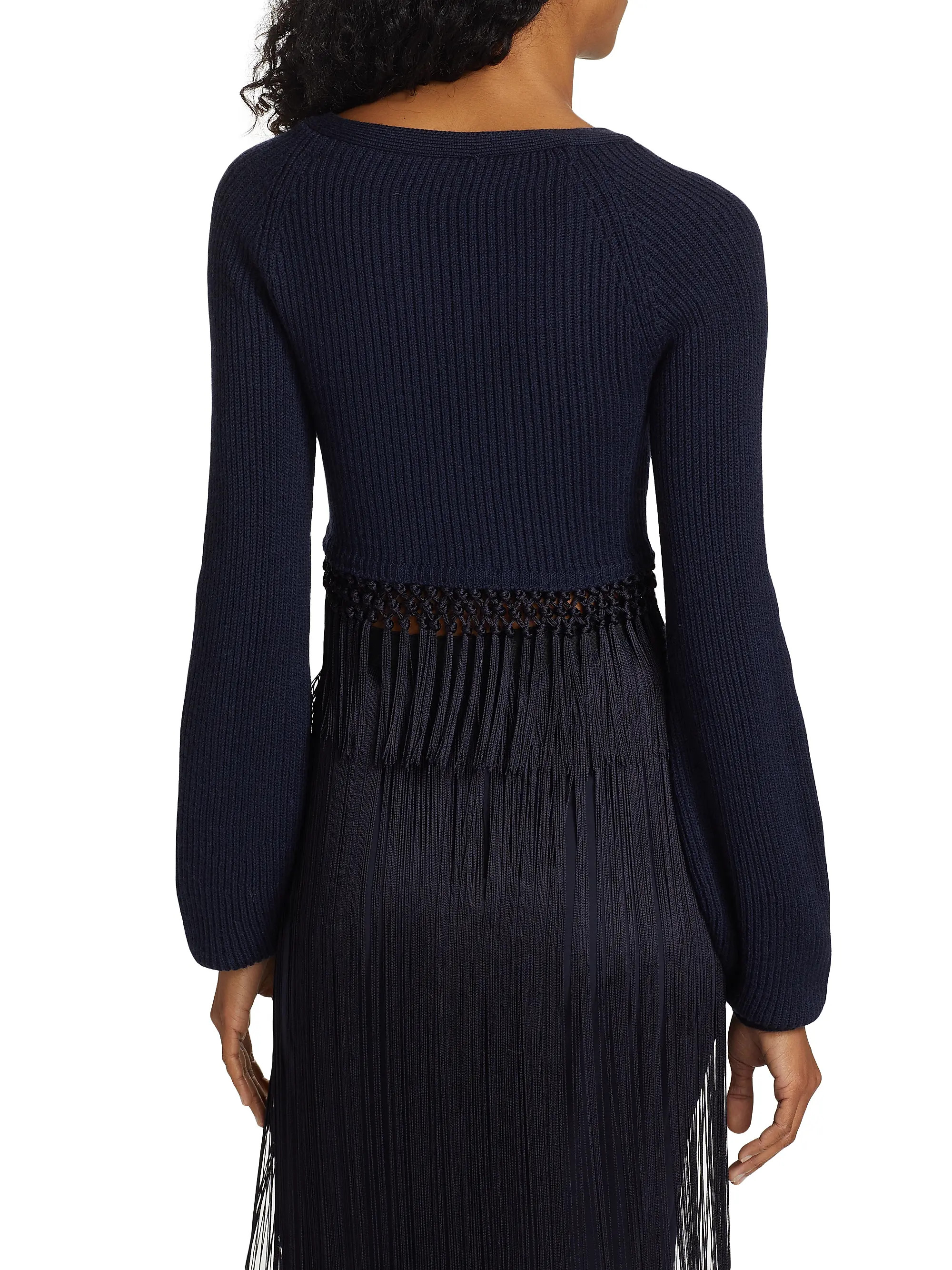 Winter Of Soul Aretha Fringe-Trim Sweater | Saks Fifth Avenue