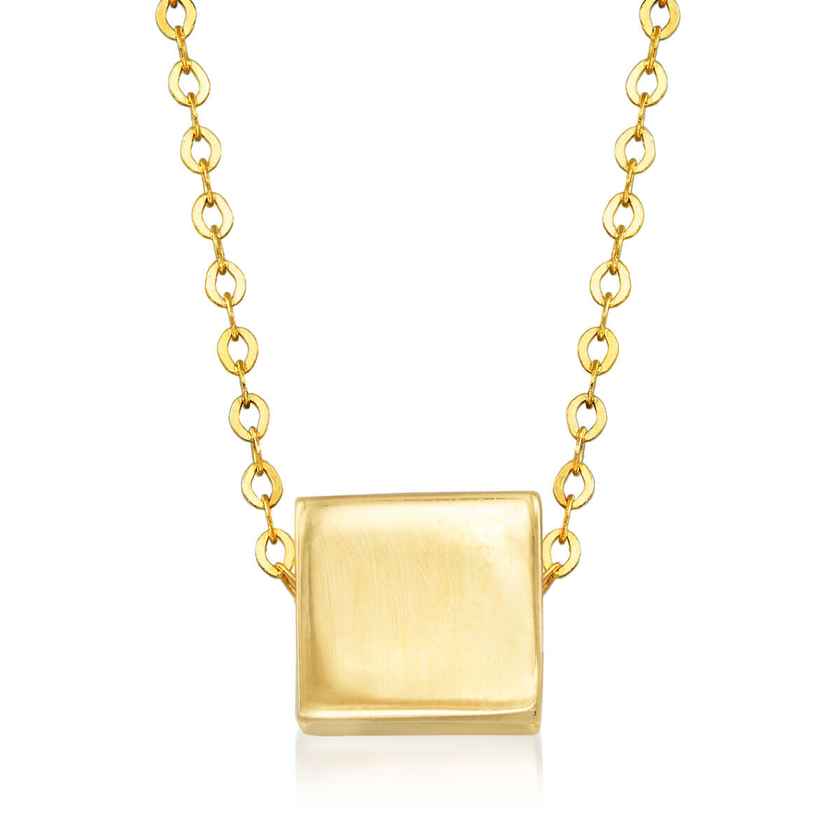 Italian 14kt Yellow Gold Square Necklace. 20" | Ross-Simons