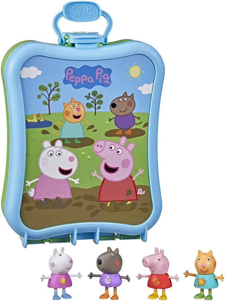 Peppa Pig Toys Peppa's Carry-Along Friends Toy Set, 4 Figures with Carrying Case, Preschool Toys ... | Amazon (US)