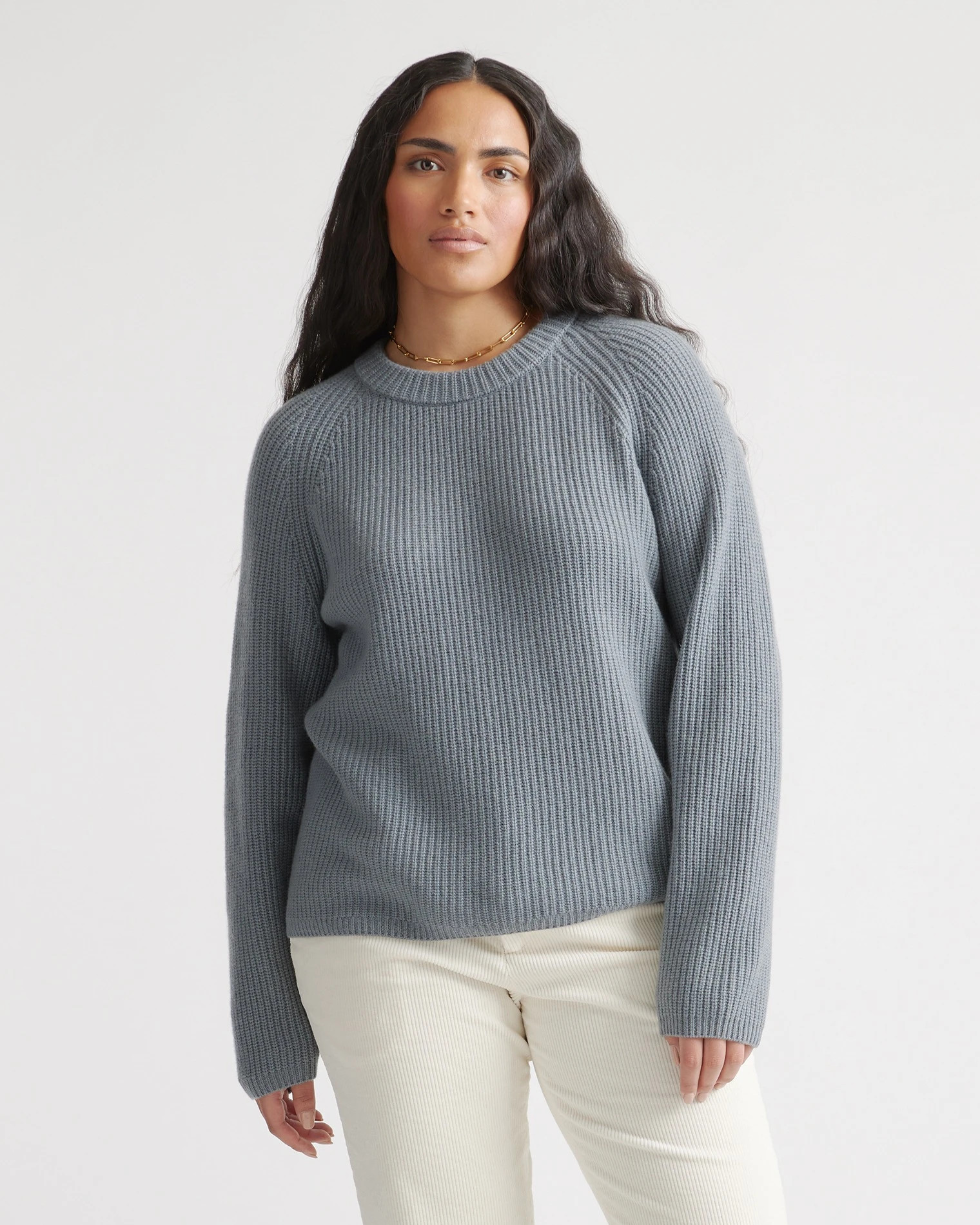 Mongolian Cashmere Fisherman Crewneck Sweater | Quince