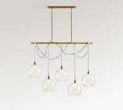 Marina Swing Rope Linear 5-Globe Chandelier (57") | Pottery Barn (US)