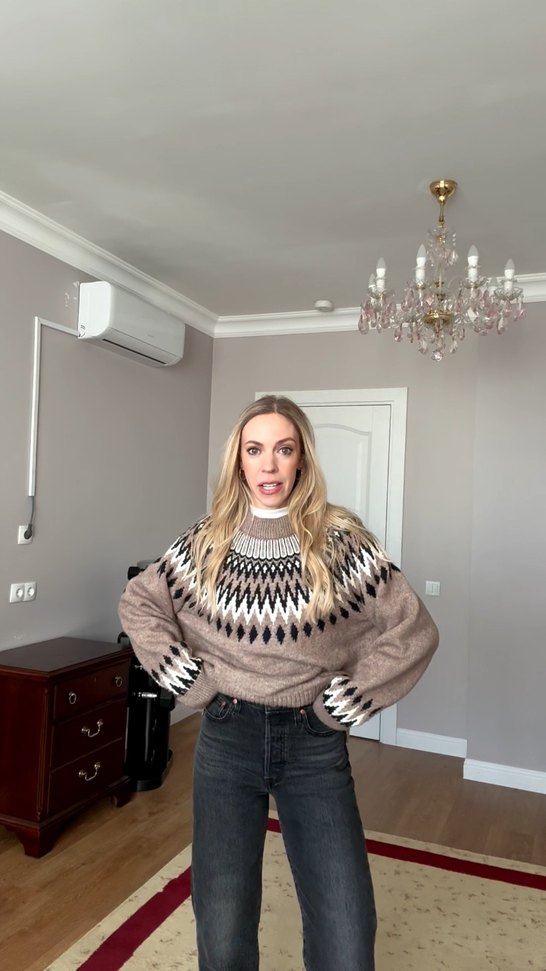 Casual work look, holiday style, festive style, fair isle sweater, Levi’s black ankle jeans, black lug sole boots, fur coat, cozy winter outfit 

#LTKHoliday #LTKWorkwear #LTKFindsUnder100