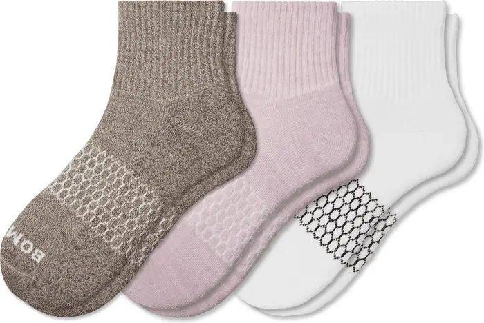 Assorted 3-Pack Cushioned Quarter Socks | Nordstrom