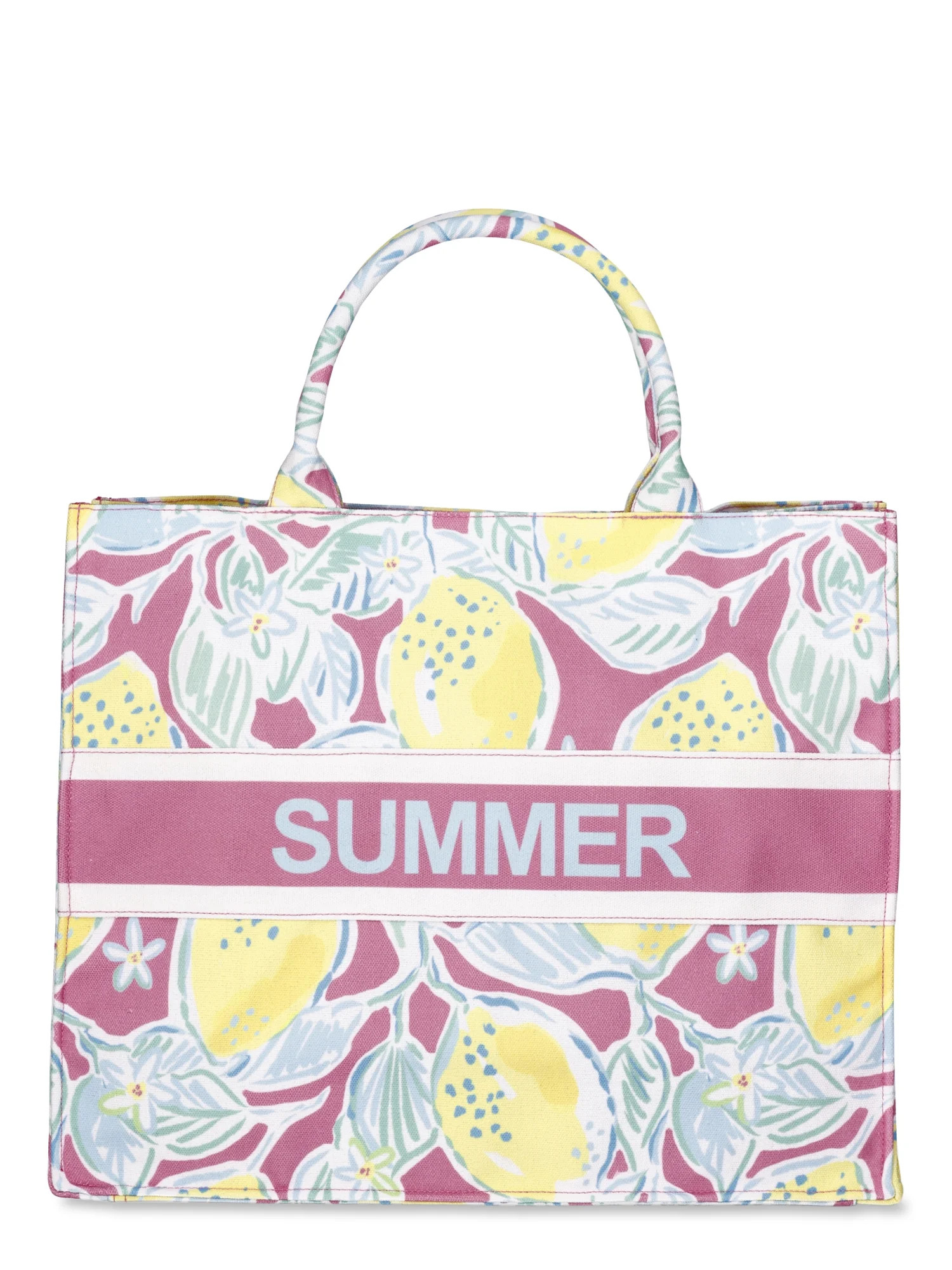 London Fog Women's Summer Canvas Tote Bag, Multi- colored | Walmart (US)