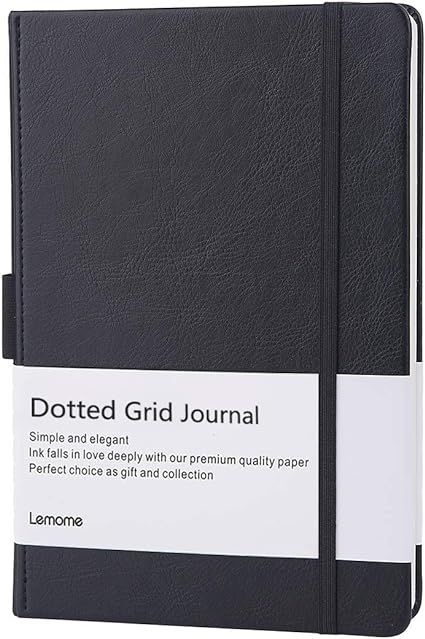 Dotted Bullet Notebook with Pen Loop - Elegant Black Leather Notebook with Premium Thick Paper (A... | Amazon (US)