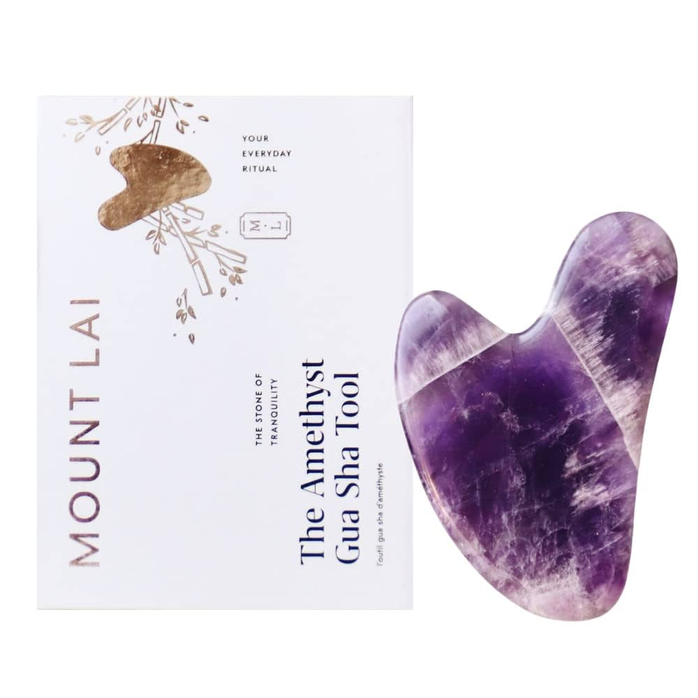 Mount Lai Amethyst Gua Sha Facial Tools – The Stone of Tranquility – Face & Body Guasha Tools... | Amazon (US)