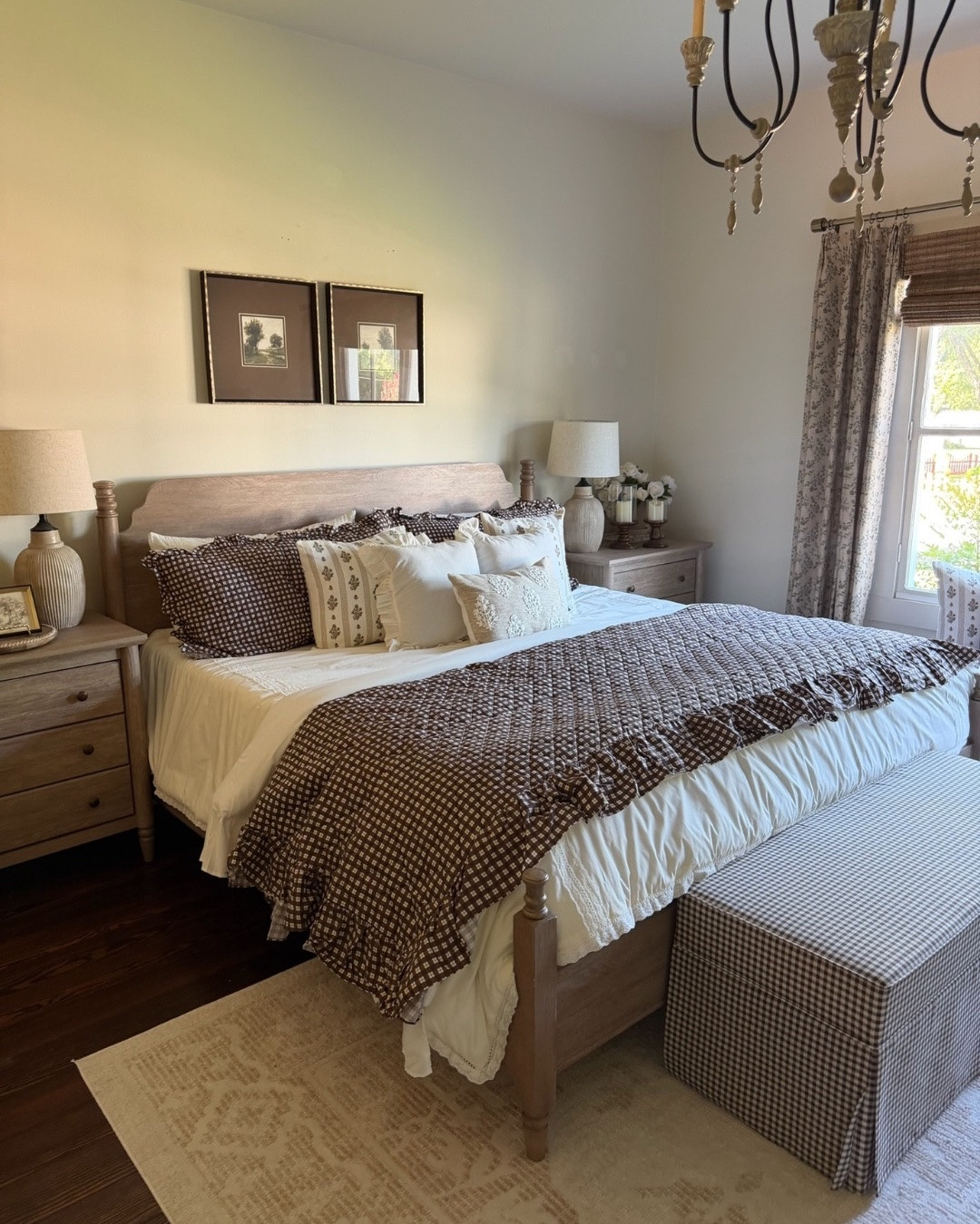This stunning brown gingham bedding is available!! Perfect for the summer to fall transition 🤗

#LTKSeasonal #LTKHome