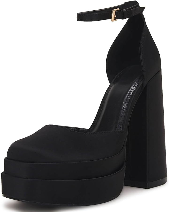 VETASTE Womens Platform Chunky High Block Heels Ankle Strap Party Wedding Dress Pumps Shoes | Amazon (US)