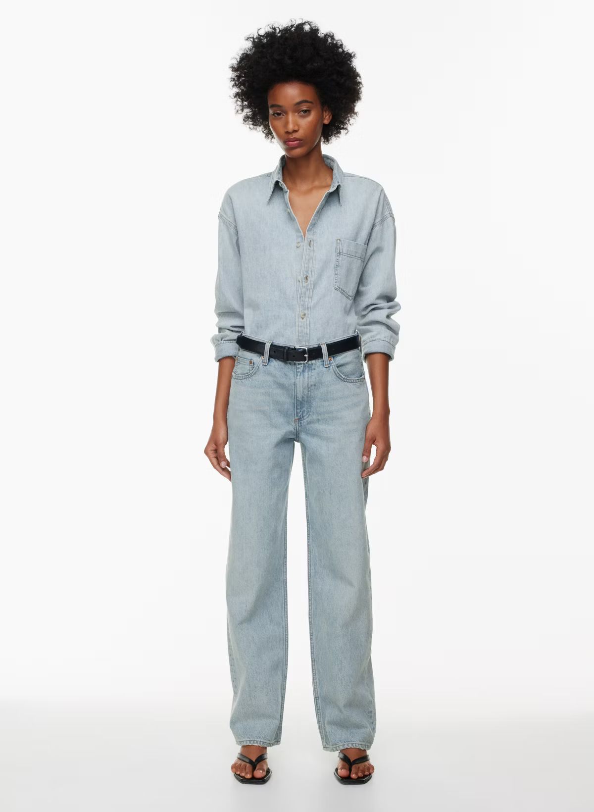 THE '80S COMFY DENIM SHIRT | Aritzia