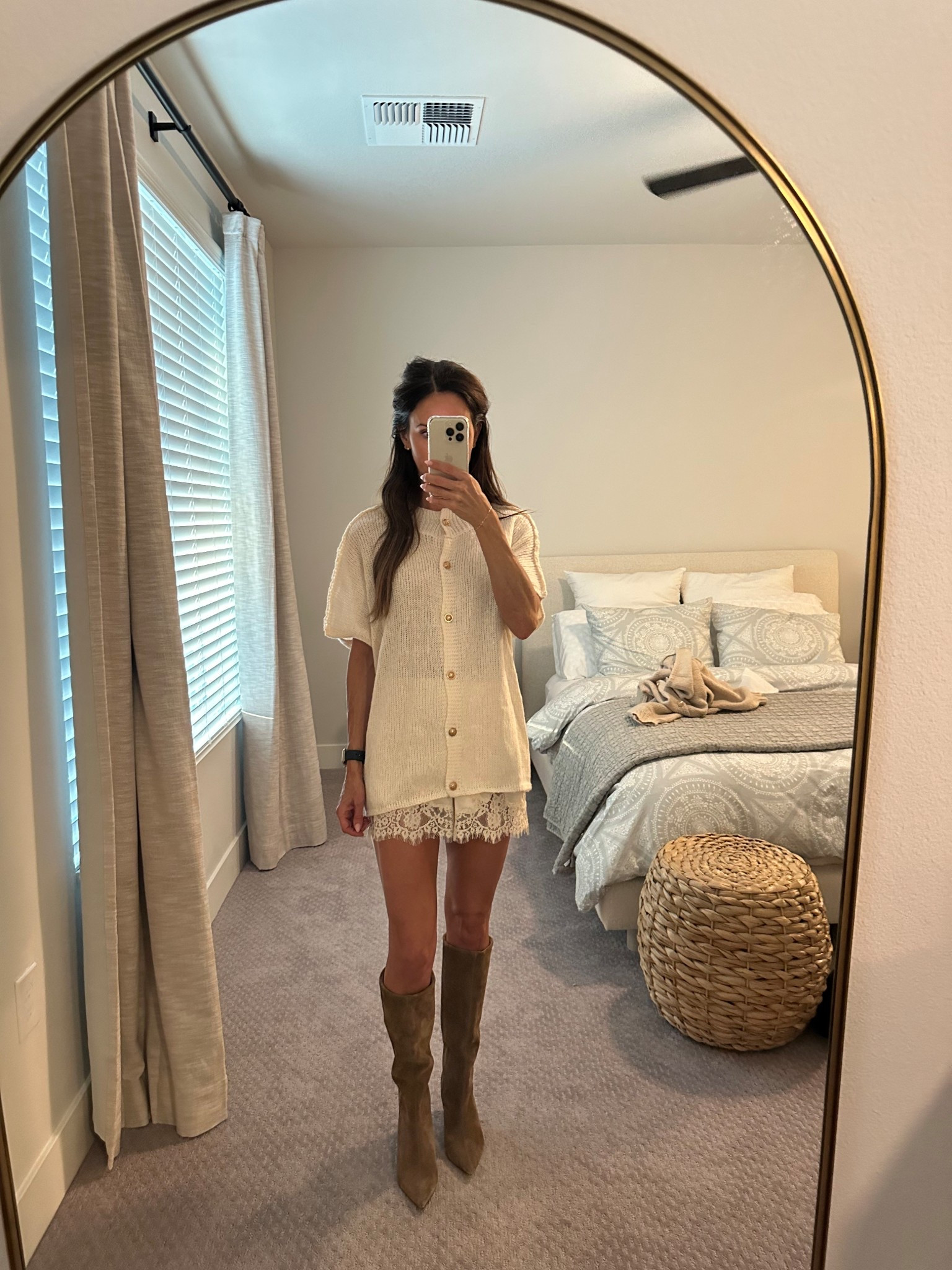 Wearing xs in shorts and small in sweater 🤍

#LTKSeasonal #LTKStyleTip #LTKOver40